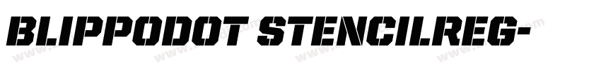 BlippoDOT StencilReg字体转换